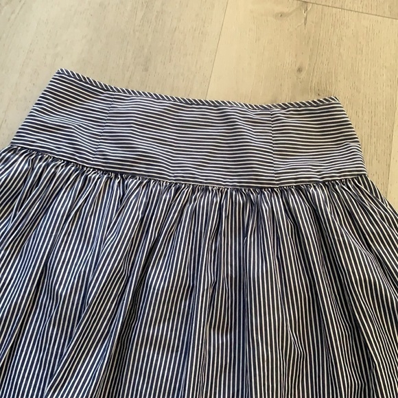 Gap striped Navy Blue white midi cotton size 0 summer beach fit and flare casual - Picture 9 of 9